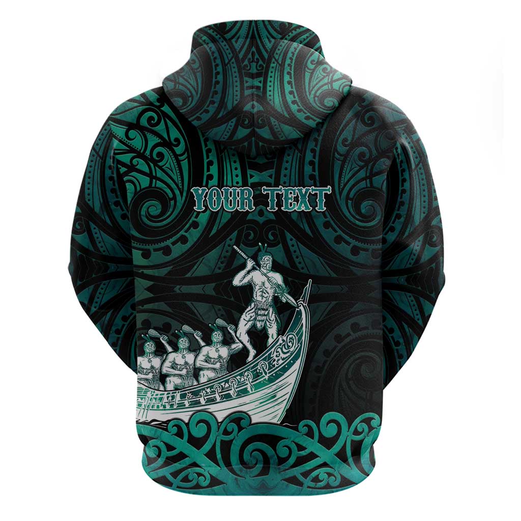 Personalised New Zealand Waka Racing Zip Hoodie Maori Warriors LT05 - Polynesian Pride