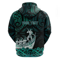 Personalised New Zealand Waka Racing Zip Hoodie Maori Warriors LT05 - Polynesian Pride