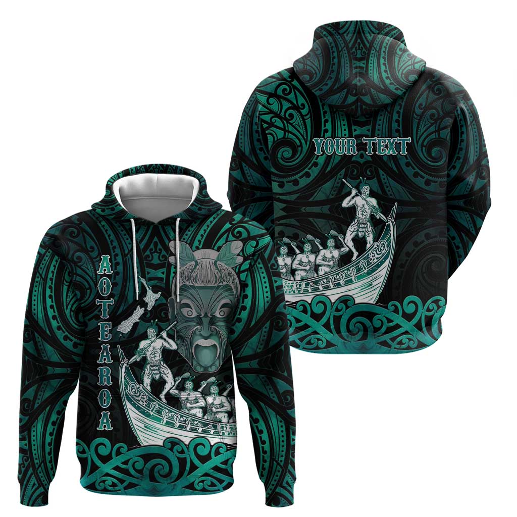 Personalised New Zealand Waka Racing Zip Hoodie Maori Warriors LT05 - Polynesian Pride