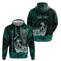 Personalised New Zealand Waka Racing Zip Hoodie Maori Warriors LT05 - Polynesian Pride
