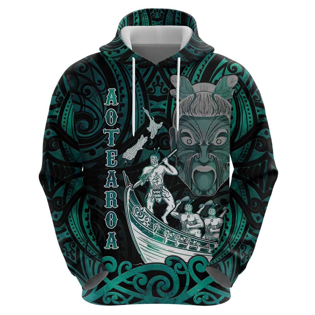 Personalised New Zealand Waka Racing Zip Hoodie Maori Warriors LT05 - Polynesian Pride