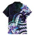 Polynesian Art Tattoo Family Matching Mermaid Dress and Hawaiian Shirt Plumeria Flowers Turquoise Gradient