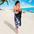 Polynesian Art Tattoo Sarong Plumeria Flowers Turquoise Gradient
