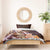 Polynesian Art Tattoo Bedding Set Plumeria Flowers Peach Gradient