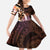 Polynesian Art Tattoo Family Matching Tank Maxi Dress and Hawaiian Shirt Plumeria Flowers Peach Gradient