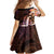 Polynesian Art Tattoo Family Matching Tank Maxi Dress and Hawaiian Shirt Plumeria Flowers Peach Gradient