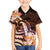 Polynesian Art Tattoo Family Matching Tank Maxi Dress and Hawaiian Shirt Plumeria Flowers Peach Gradient