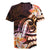 Polynesian Art Tattoo Rugby Jersey Plumeria Flowers Peach Gradient