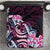 Polynesian Art Tattoo Bedding Set Plumeria Flowers Pink Gradient