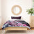 Polynesian Art Tattoo Bedding Set Plumeria Flowers Pink Gradient