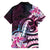 Polynesian Art Tattoo Family Matching Long Sleeve Bodycon Dress and Hawaiian Shirt Plumeria Flowers Pink Gradient