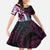 Polynesian Art Tattoo Family Matching Mermaid Dress and Hawaiian Shirt Plumeria Flowers Pink Gradient