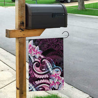 Polynesian Art Tattoo Garden Flag Plumeria Flowers Pink Gradient