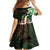 Polynesian Art Tattoo Family Matching Mermaid Dress and Hawaiian Shirt Plumeria Flowers Green Gradient