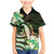 Polynesian Art Tattoo Family Matching Mermaid Dress and Hawaiian Shirt Plumeria Flowers Green Gradient