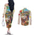 Samoa Culture Couples Matching Off The Shoulder Long Sleeve Dress and Long Sleeve Button Shirt Embracing The Spirit