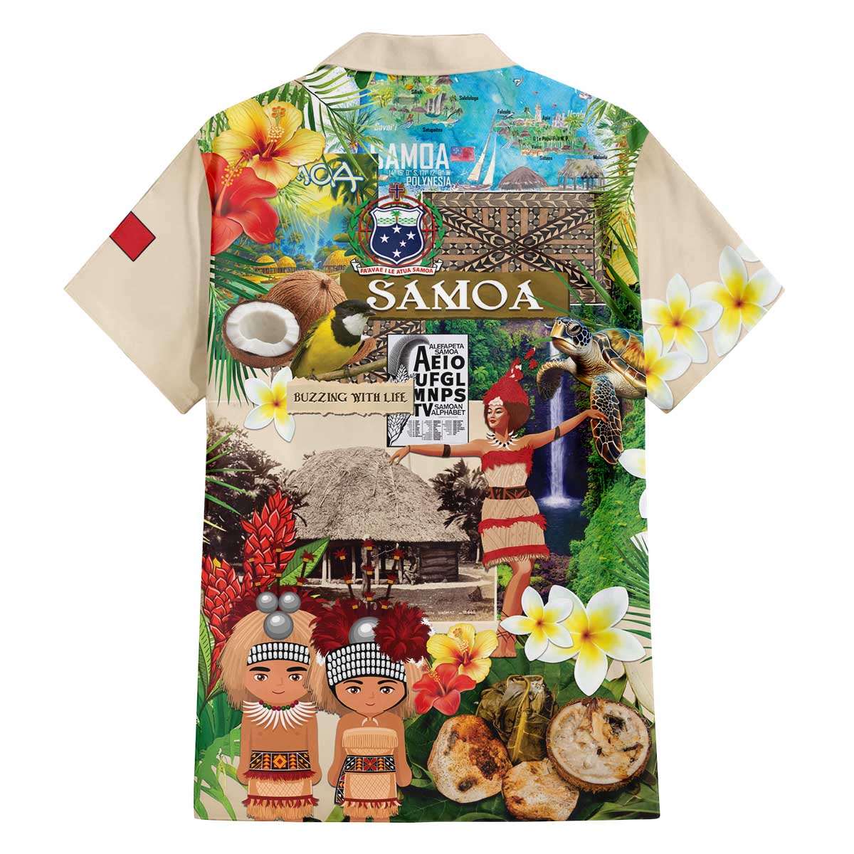Samoa Culture Family Matching Off The Shoulder Long Sleeve Dress and Hawaiian Shirt Embracing The Spirit