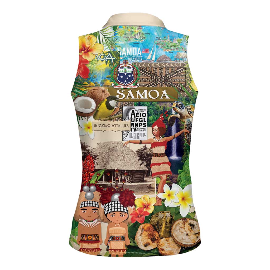 Samoa Culture Women Sleeveless Polo Shirt Embracing The Spirit
