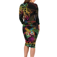 Hawaii Pride Family Matching Long Sleeve Bodycon Dress and Hawaiian Shirt Aloha Is Aloha LT05 - Polynesian Pride