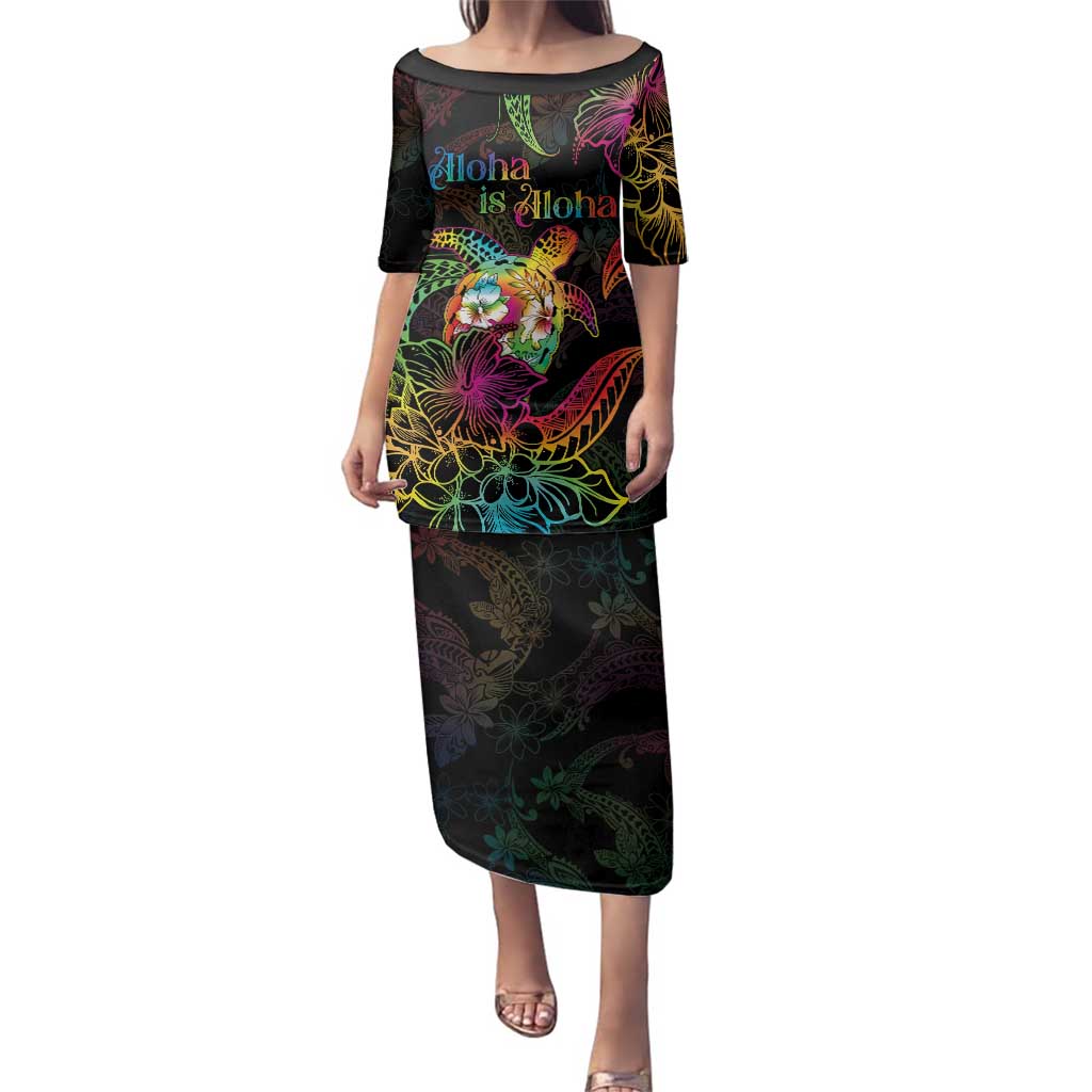 Hawaii Pride Family Matching Puletasi and Hawaiian Shirt Aloha Is Aloha LT05 Mom's Dress Colorful - Polynesian Pride