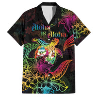 Hawaii Pride Family Matching Short Sleeve Bodycon Dress and Hawaiian Shirt Aloha Is Aloha LT05 Dad's Shirt - Short Sleeve Colorful - Polynesian Pride