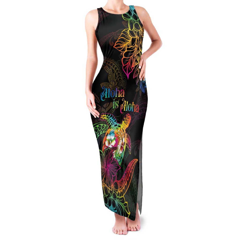 Hawaii Pride Family Matching Tank Maxi Dress and Hawaiian Shirt Aloha Is Aloha