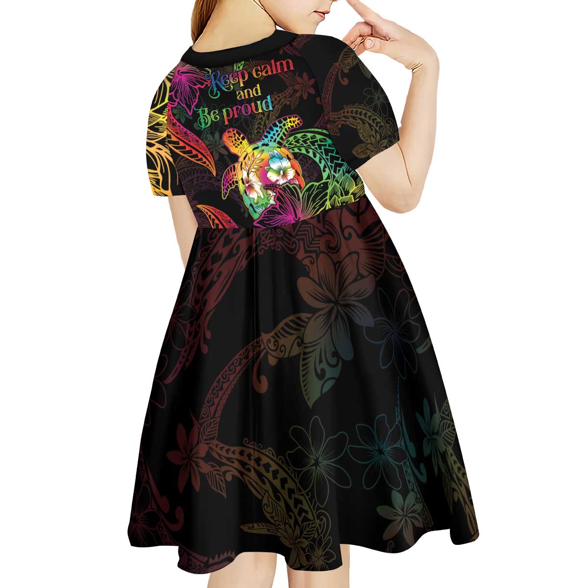 Hawaii Pride Kid Short Sleeve Dress Aloha Is Aloha