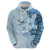 Hawaii Tapa Pattern With Blue Hibiscus Hoodie