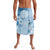 Hawaii Tapa Pattern With Blue Hibiscus Lavalava