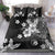 Hawaii Tapa Pattern With Black Hibiscus Bedding Set