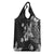 Hawaii Tapa Pattern With Black Hibiscus Grocery Bag