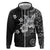 Hawaii Tapa Pattern With Black Hibiscus Hoodie