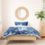 Hawaii Tapa Pattern With Navy Hibiscus Bedding Set