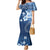 Hawaii Tapa Pattern With Navy Hibiscus Family Matching Mermaid Dress and Hawaiian Shirt