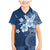 Hawaii Tapa Pattern With Navy Hibiscus Family Matching Mermaid Dress and Hawaiian Shirt