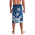 Hawaii Tapa Pattern With Navy Hibiscus Lavalava