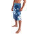 Hawaii Tapa Pattern With Navy Hibiscus Lavalava