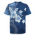 Hawaii Tapa Pattern With Navy Hibiscus Rugby Jersey