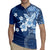 Hawaii Tapa Pattern With Navy Hibiscus Rugby Jersey