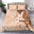 Hawaii Tapa Pattern With Brown Hibiscus Bedding Set