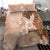 Hawaii Tapa Pattern With Brown Hibiscus Bedding Set