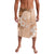 Hawaii Tapa Pattern With Brown Hibiscus Lavalava