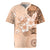 Hawaii Tapa Pattern With Brown Hibiscus Rugby Jersey