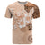 Hawaii Tapa Pattern With Brown Hibiscus T Shirt