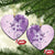 Hawaii Tapa Pattern With Violet Hibiscus Ceramic Ornament