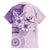 Hawaii Tapa Pattern With Violet Hibiscus Hawaiian Shirt