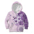 Hawaii Tapa Pattern With Violet Hibiscus Kid Hoodie