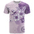 Hawaii Tapa Pattern With Violet Hibiscus T Shirt