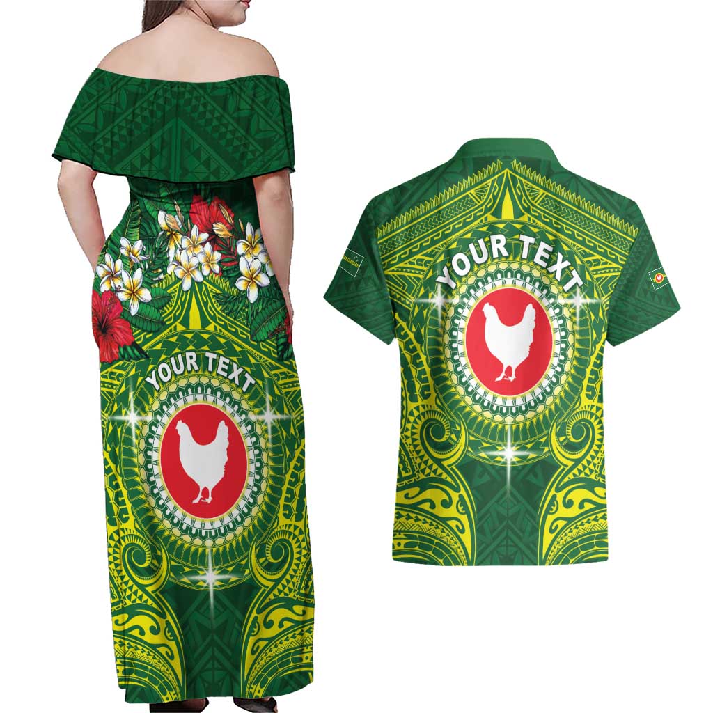Personalized American Samoa Manua Cession Day Couples Matching Off Shoulder Maxi Dress and Hawaiian Shirt Up Up The Moa