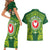 Personalized American Samoa Manua Cession Day Couples Matching Short Sleeve Bodycon Dress and Hawaiian Shirt Up Up The Moa